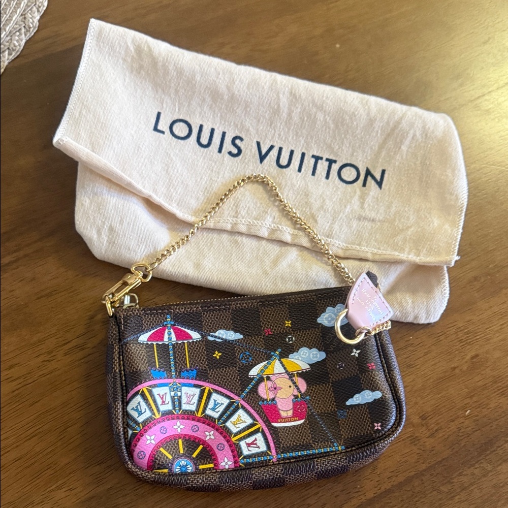 Louis Vuitton Brown and Pink Crossbody Bag